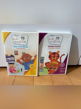 Baby Einstein Disney set of 2 DVDs Baby’s First Moves and Numbers Nursery